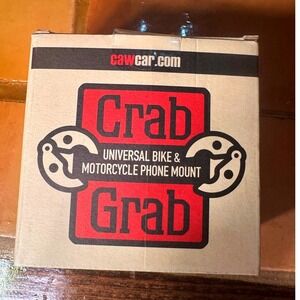 Caw.Car CrabGrab Universal Bike Motorcycle Phone Mount Handlebar Clip Black NEW
